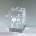 2015 Cube 3D Laser Grabado Crystal Regalos para Dancer Favors Souvenirs